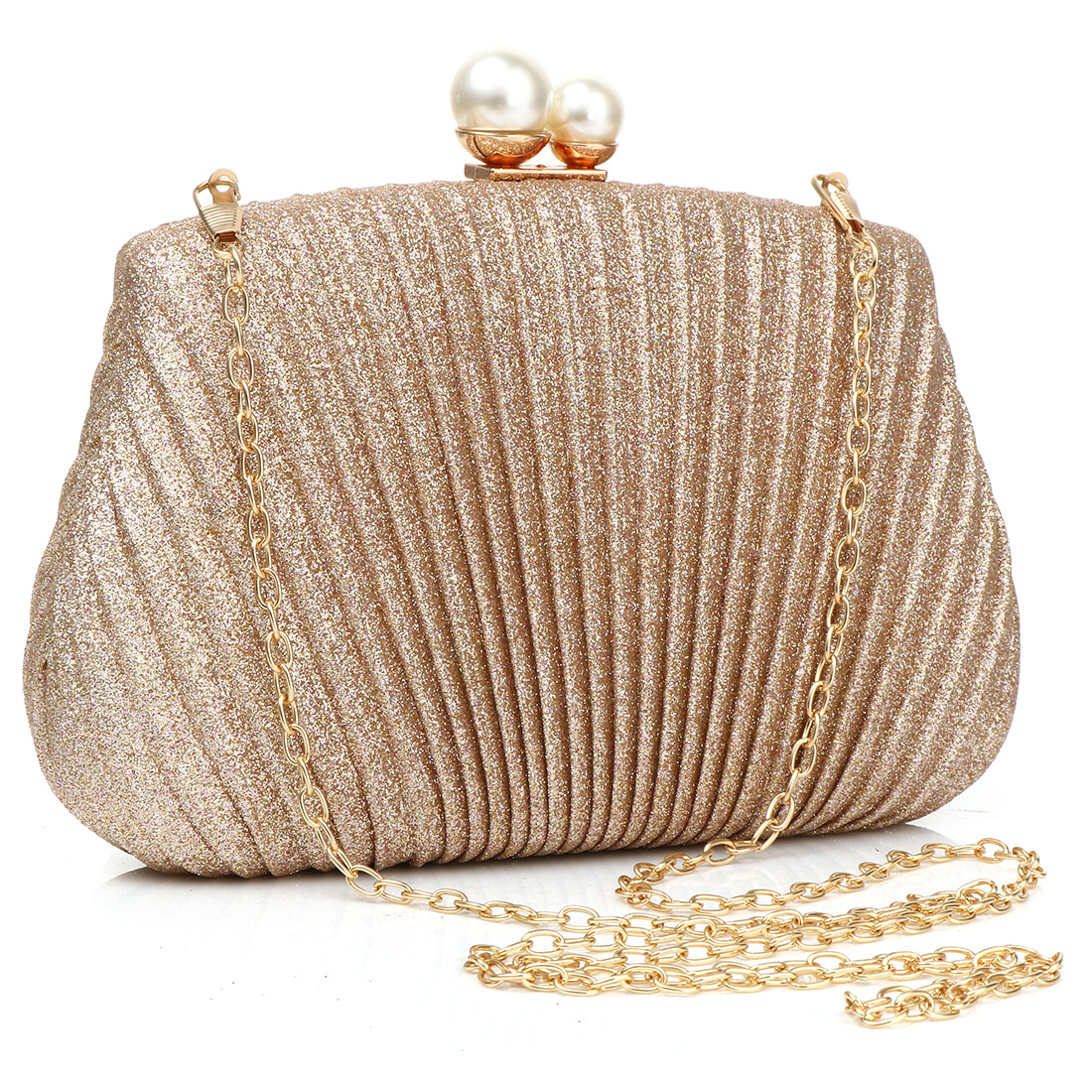 YYW Noble Pearl Clutch Bag Bright Handbag Coin Purses Evening Clutch Bags Wedding Party Shoulder Bags Sac Mariage Femme Soiree