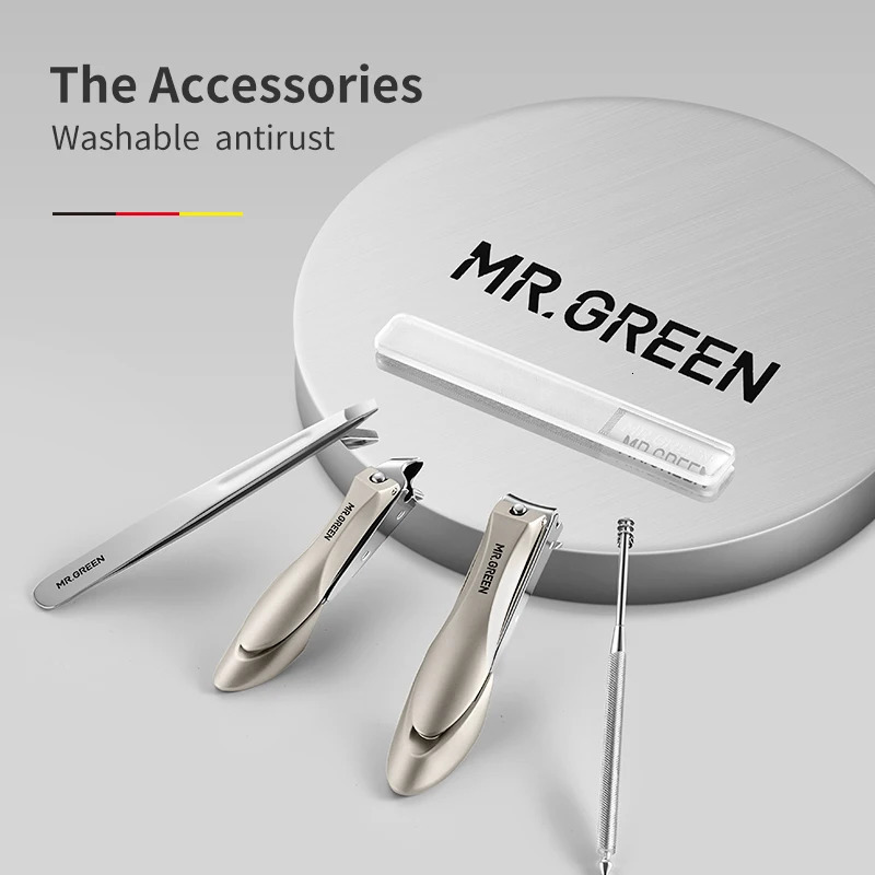 MR.GREEN Manicure Set Grade Scissors Stainless Nail Clippers Tool Pedicure Set Home Portable Travel Kit Nail Scissor 240621