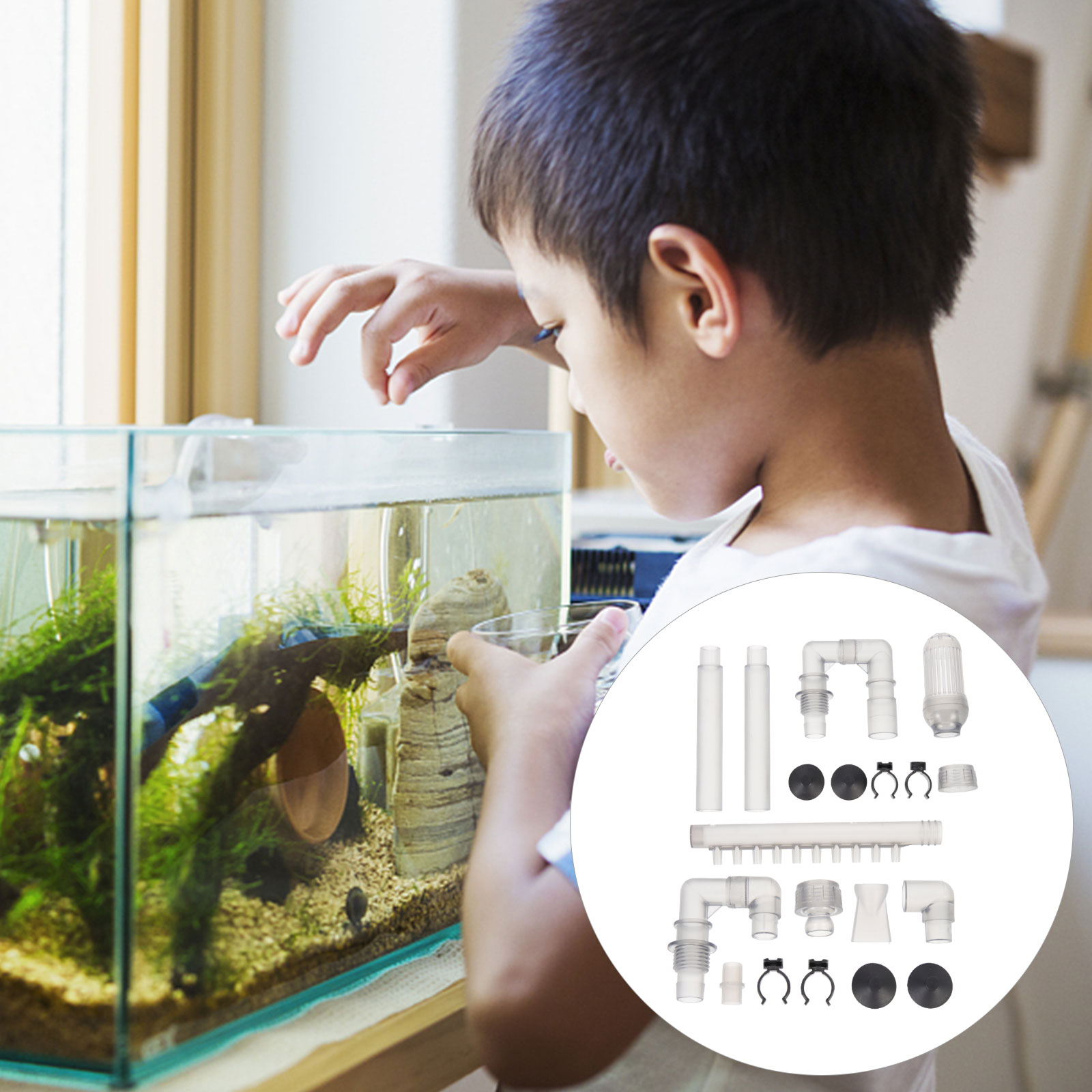 Plumbing Fittings Water Hose Filter Inflow Fish Tank Tube Suite Aquarium Outflow Abs Wave Maker for Work Tubing External