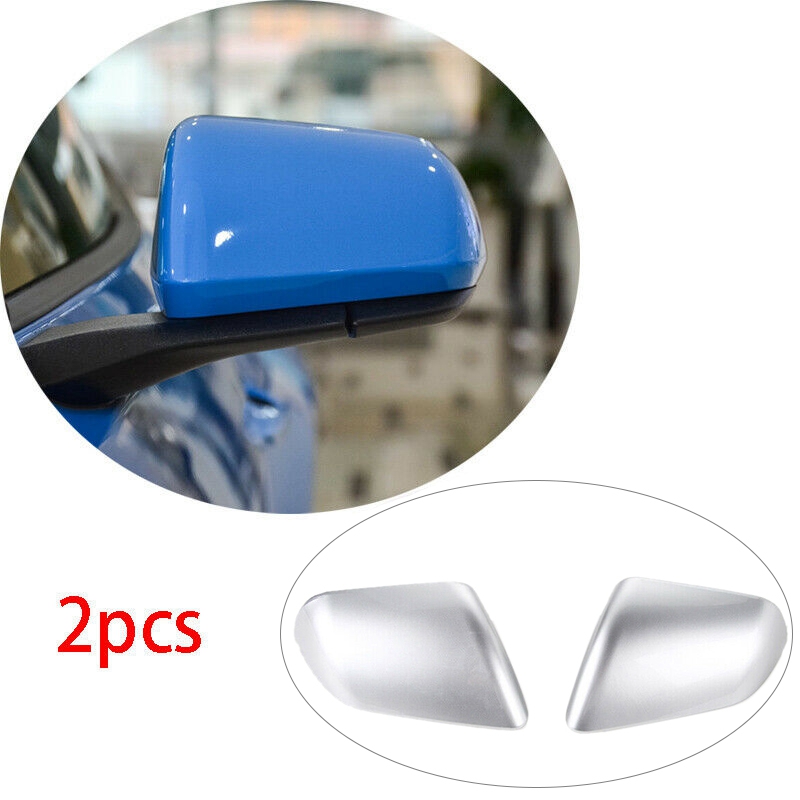Car Silver Exterior Rear View Side Mirror Cover Trim For Ford Mustang 2015-2020