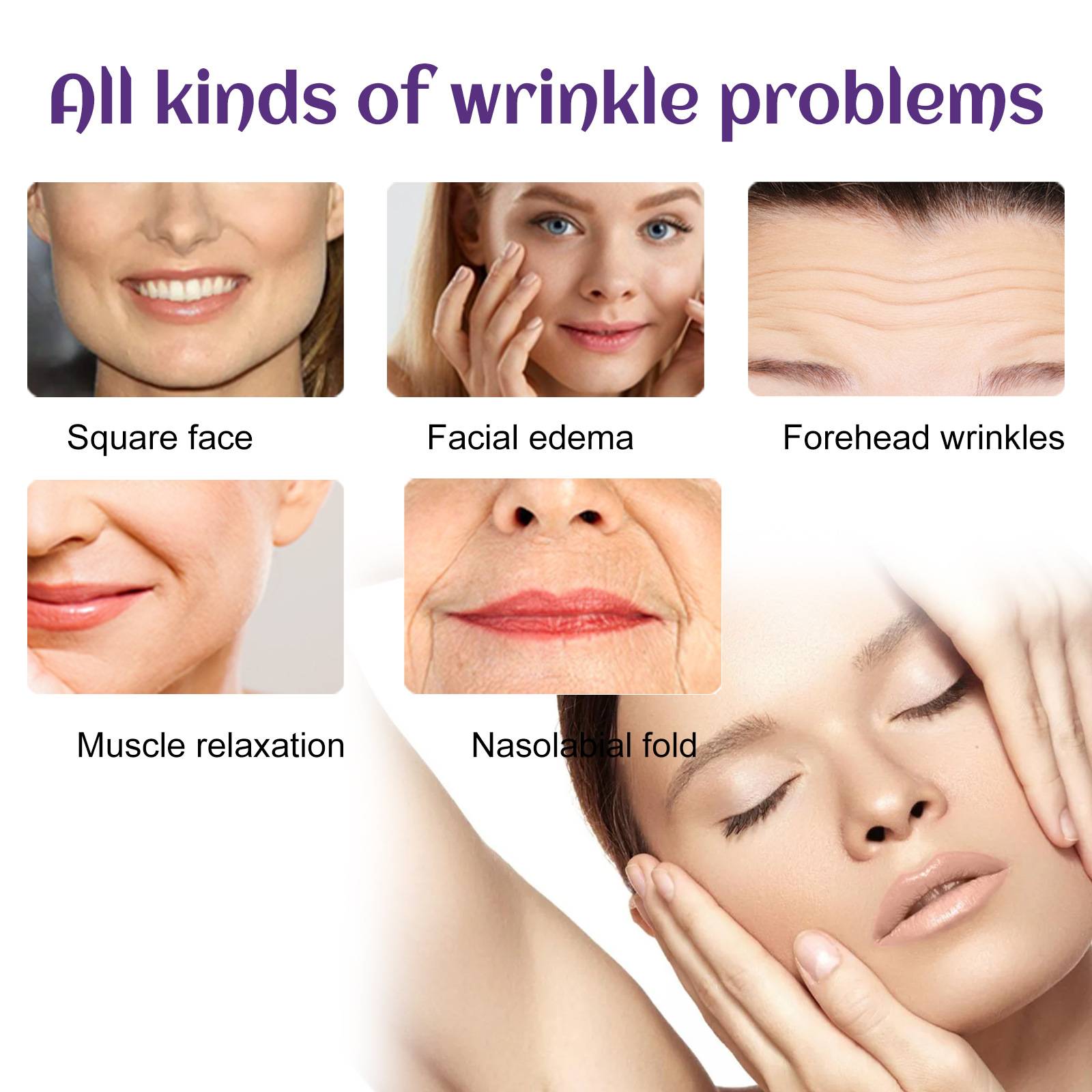 100pcsWrinkle Patch Face Wrinkle Patch Lift Face Firming Skin Droop Law Mouth Wrinkle Cheek Patch