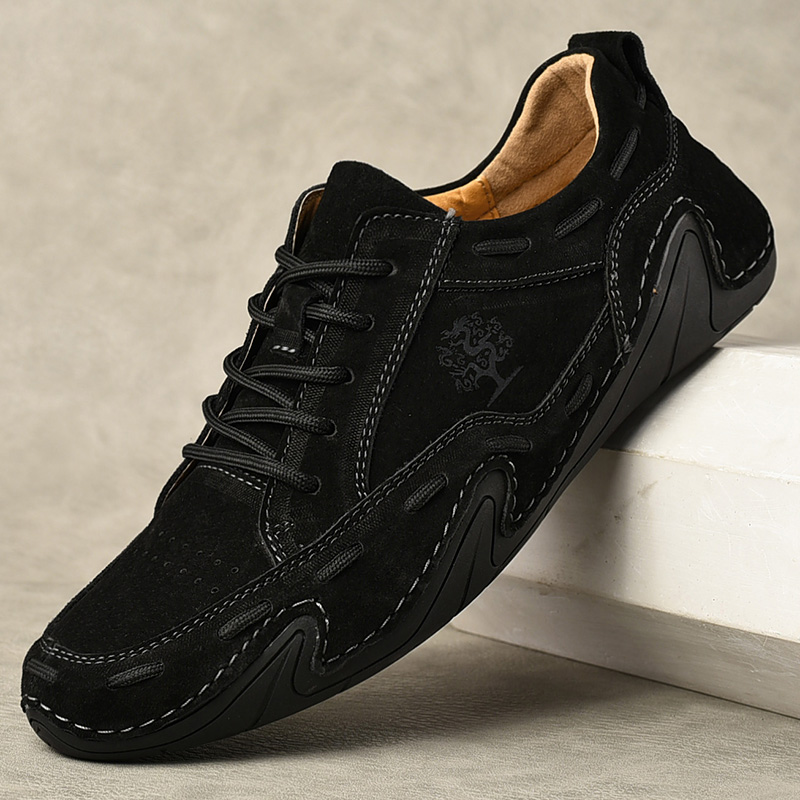 Leather Men's Casual loafers wedding Dress New Big Moccasins Shoes Suede shoes High Quality atos Size 48 261a