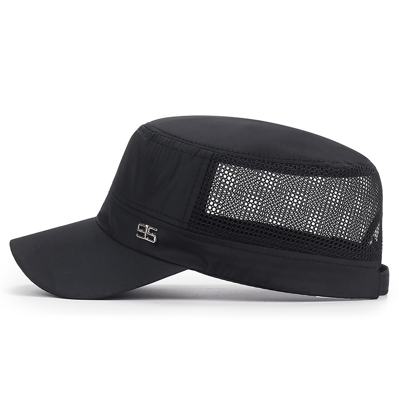 New Summer 95 Military Hats Breathable Mesh Flat Top Caps Men Women Unisex Outdoor Travel Adjustable Casual Cadet Army Cap