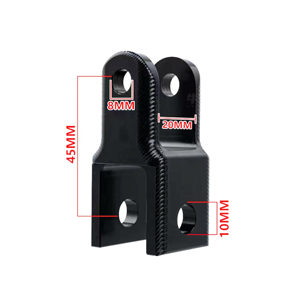 Motorcycle Rear Shock Fixed Head Round End Convert Fork End Accessories Universal 20mm Dual Fork Port Converter Heighten Adapter