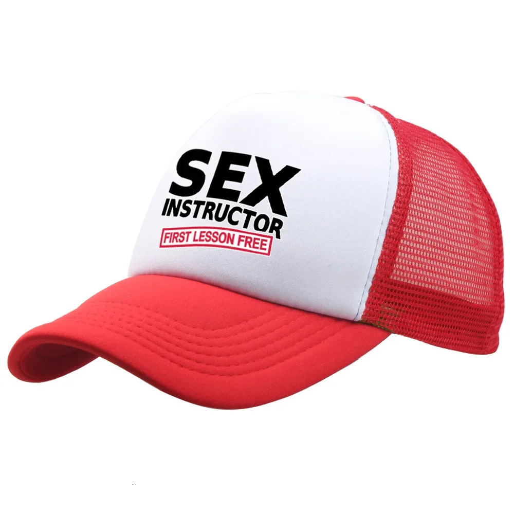 Sex Instructor Funny Creative Baseball Cap Casual Men Women Parentchild Hats Mesh Visor Outdoor Sun Hat Adjustable Caps 240530