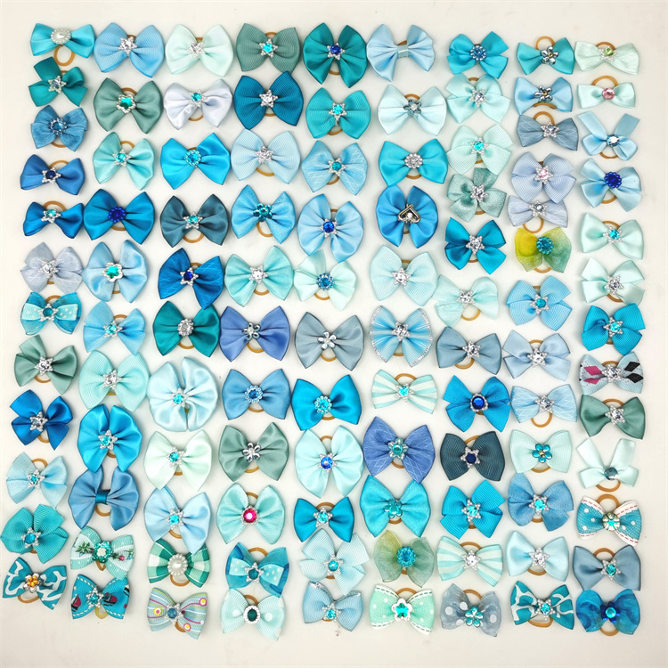 1200pcs Pet Grooming Hair Bows Puppy Mix Colours Decorate Hair Accessories for Small Dog Hair Rubber Bands Dog Grooming LT059