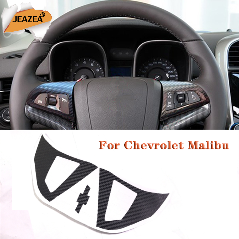 JEAZEA Car Door Window Switch Carbon Fiber Molding Sticker Kit For Chevrolet Holden Cruze Malibu 2009-2011 2012 2013 2014 LHD