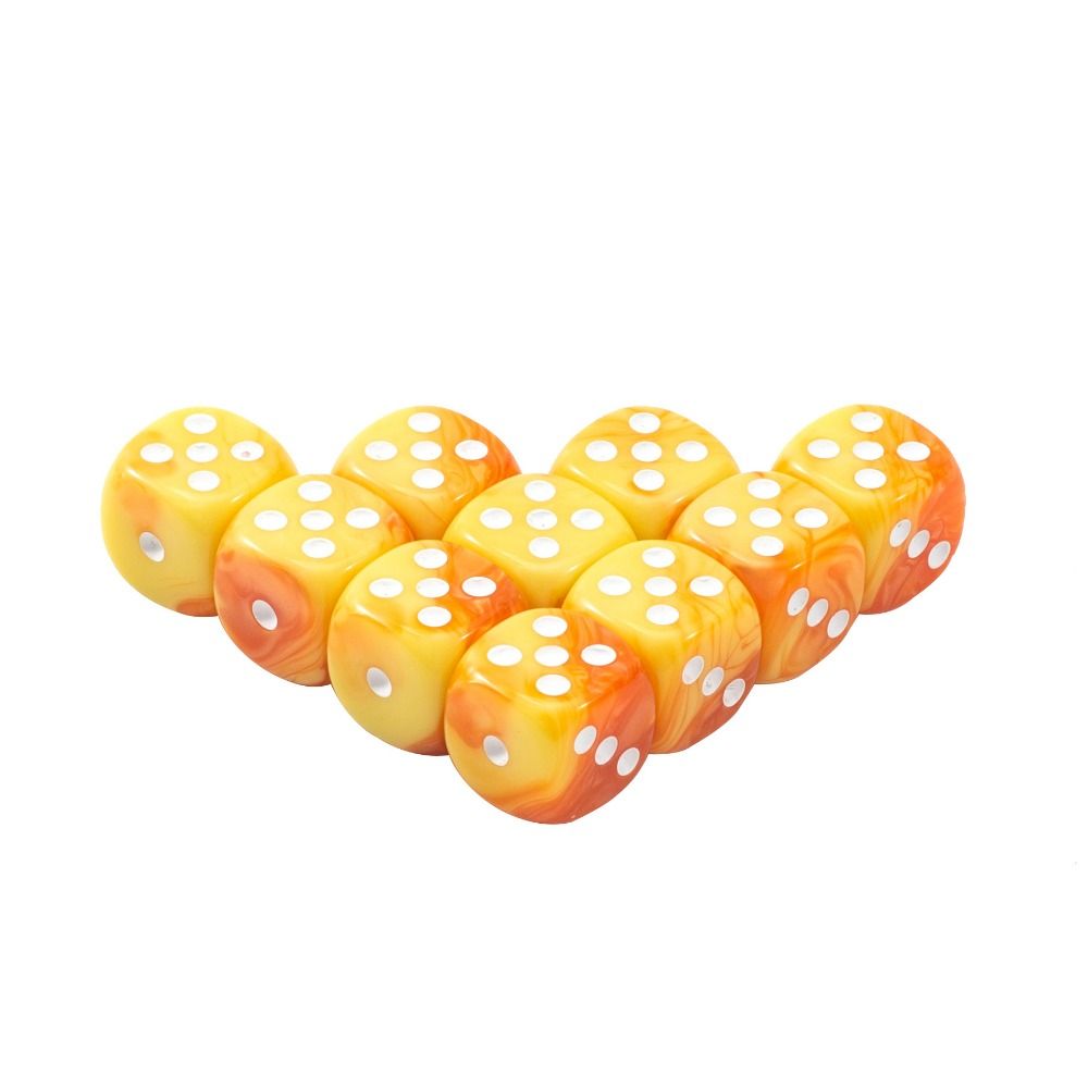 10Pcs/set D6 12mm Colored 6-sided DND Dice Translucent Colors Party Game Polyhedral Dice Acrylic Role-Playing Table Game