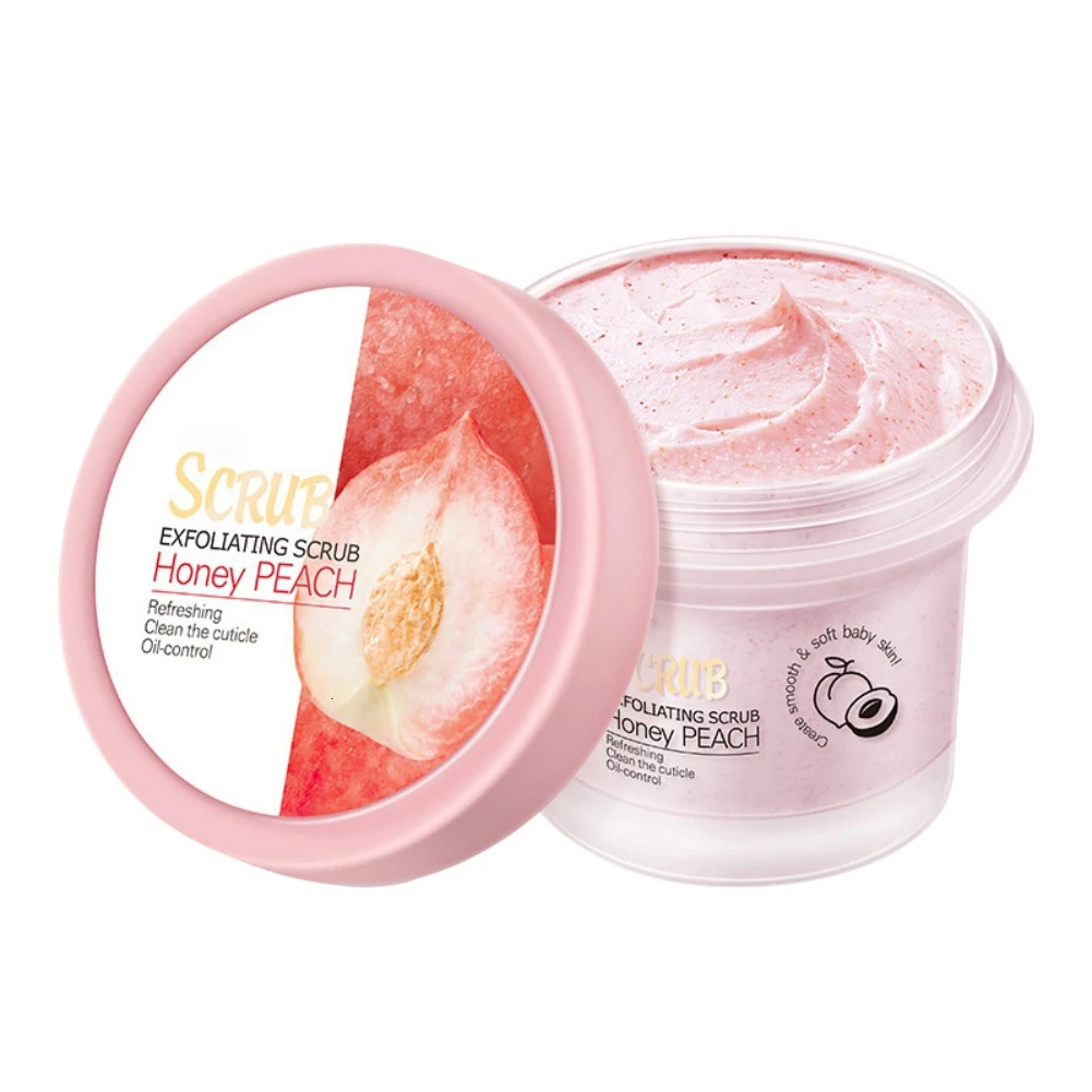 Peach Body Scrub Body Face Deep Cleaning Repair Pores Moisturizing Body Brightening Exfoliating Skin Care Cream 100g 240624