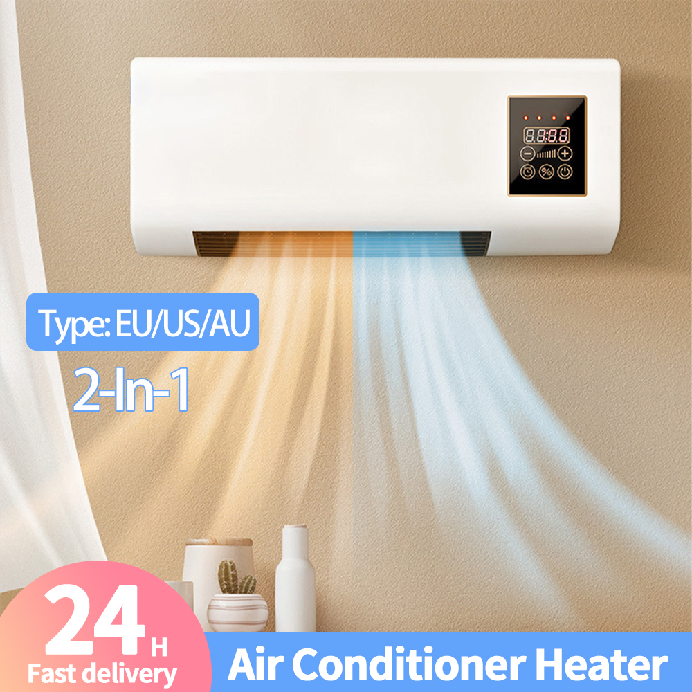 2-in-1 Electric Heater Air Conditioner Smart Constant Temperature Wall Mounted Air Conditioning Fan 1800W Heater Air Conditioner