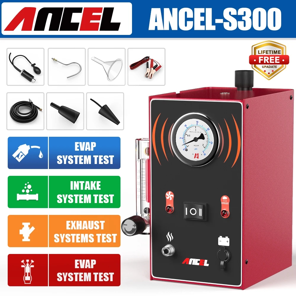 ANCEL S300 Car Smoke Leak Detector Gas EVAP Leakage Analyzer Tester Automotive smoke Machine Oil Pipe Generator Diagnostic Tool