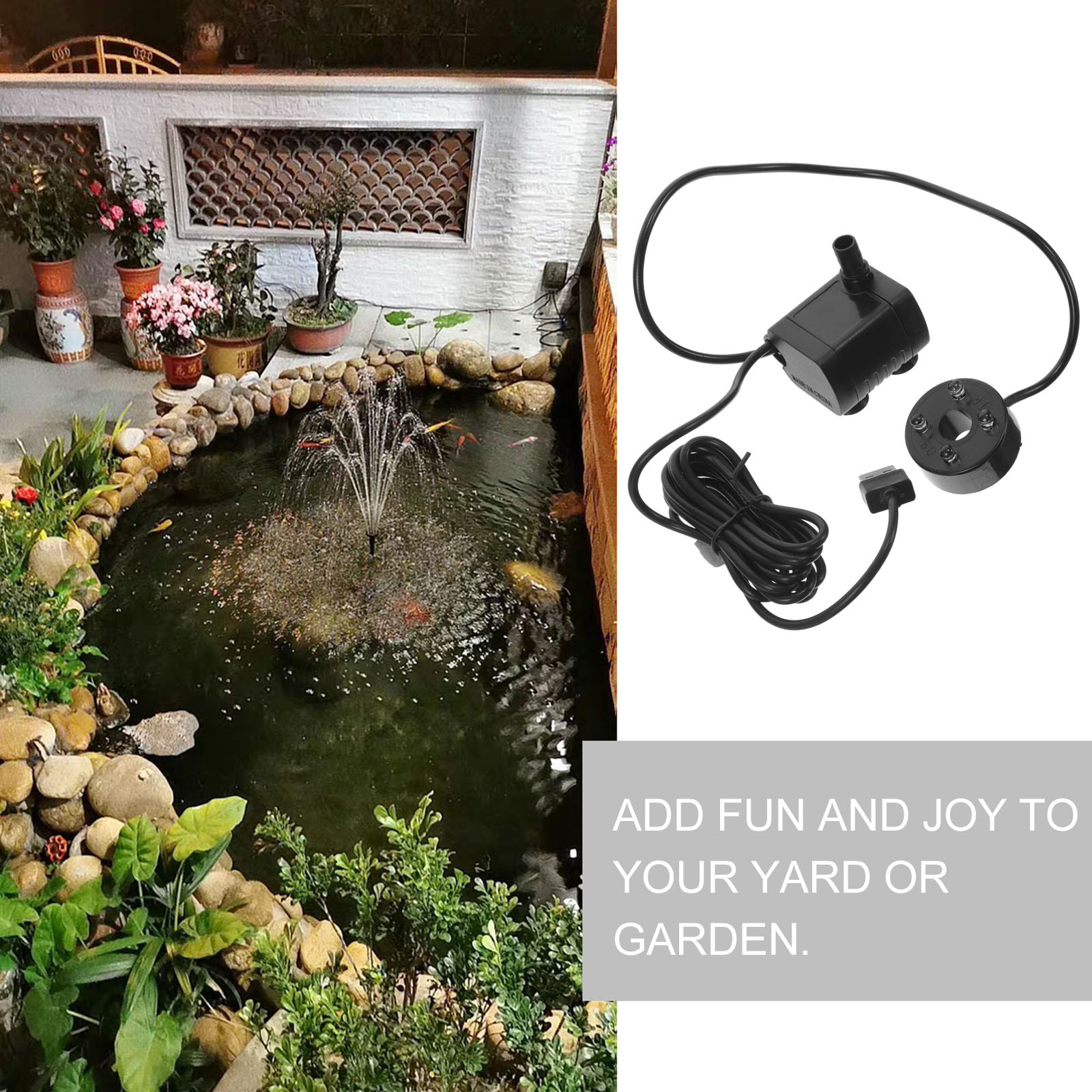 Mini Fish Tank Water Pump Small Pond Filtration Circulation Submersible for Fountain Pumps Outdoor Plastic Ponds