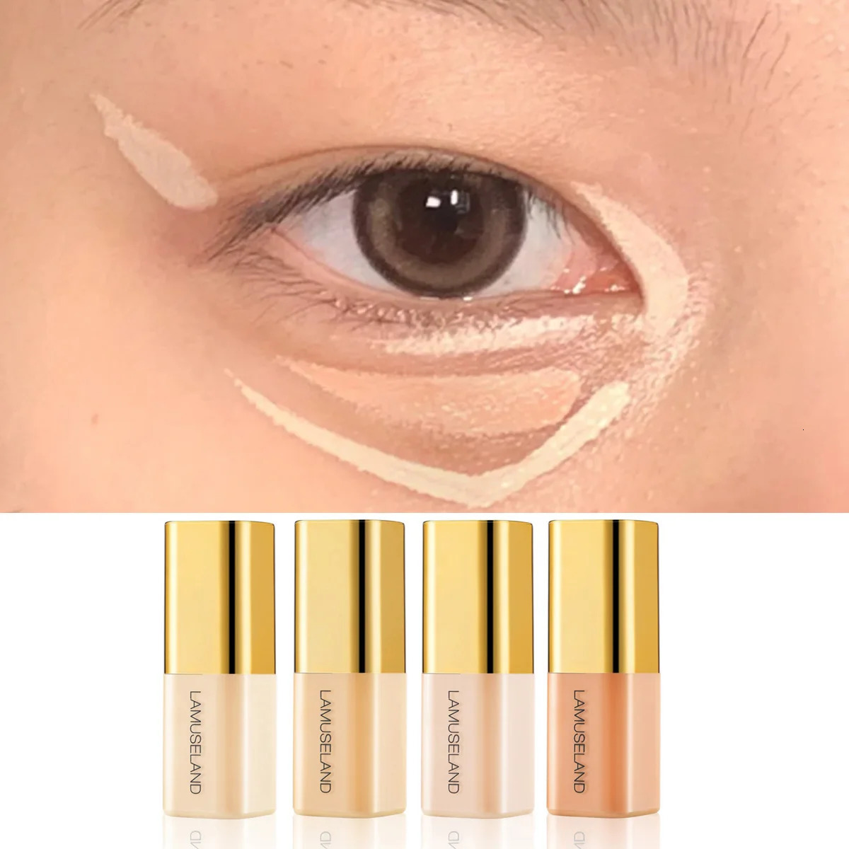 Wheat Tone Liquid Concealer Oil Control Invisible Full Coverage Pores Dark Circles Ivory Foundation Cream Makeup 240621