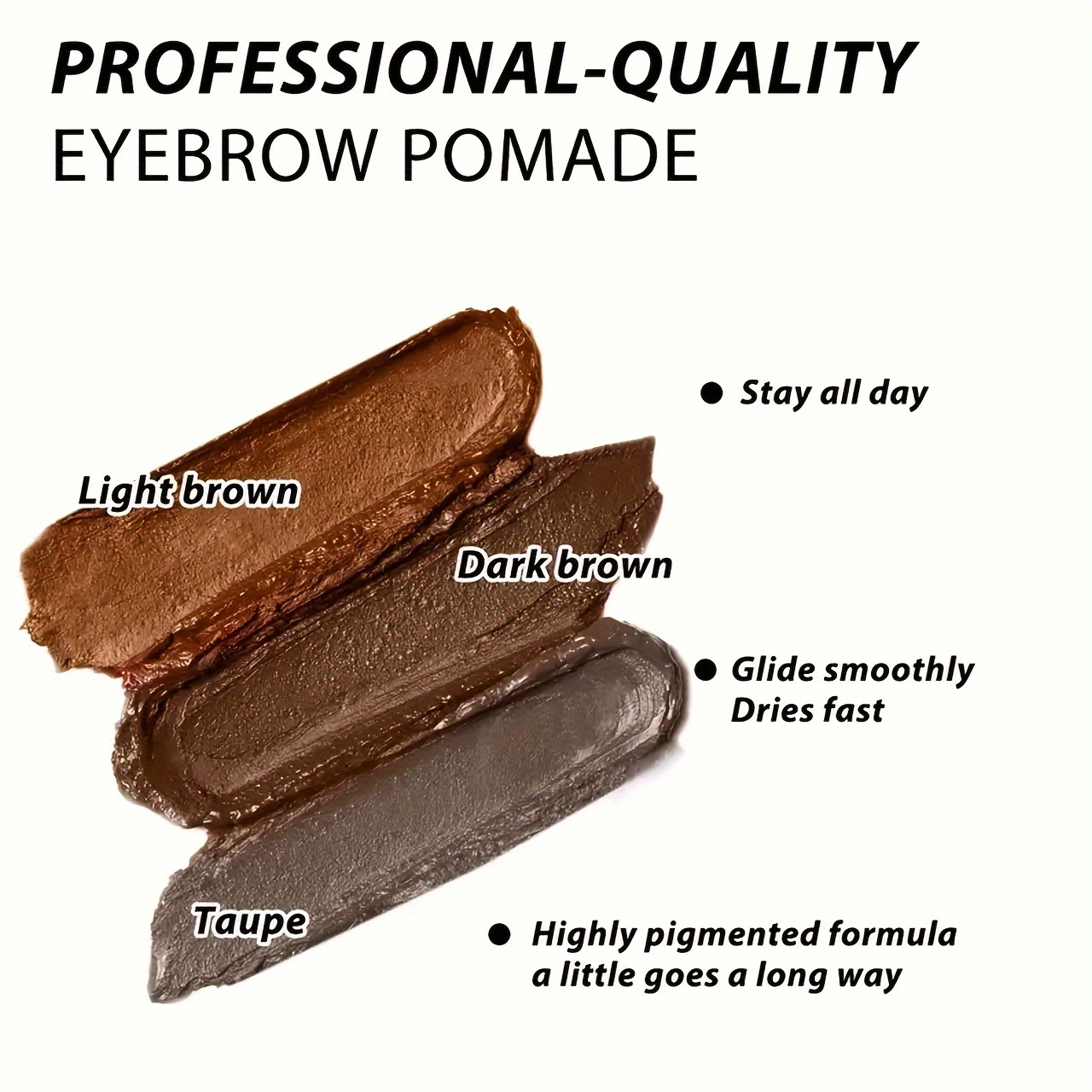 3-color long-lasting waterproof eyebrow gel palette with eyebrow brush - natural eyebrow gel that does not fade and creates perf