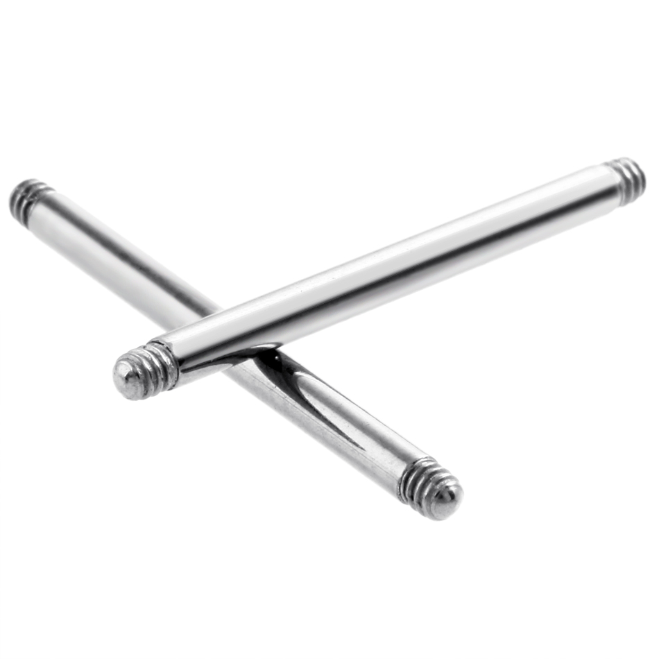 50Pcs/lot G23 Titanium Straight Barbell Ring Tongue Bar Piercing Replacement Accessories Ear Tragus Helix Bar Piercing 16G 14G