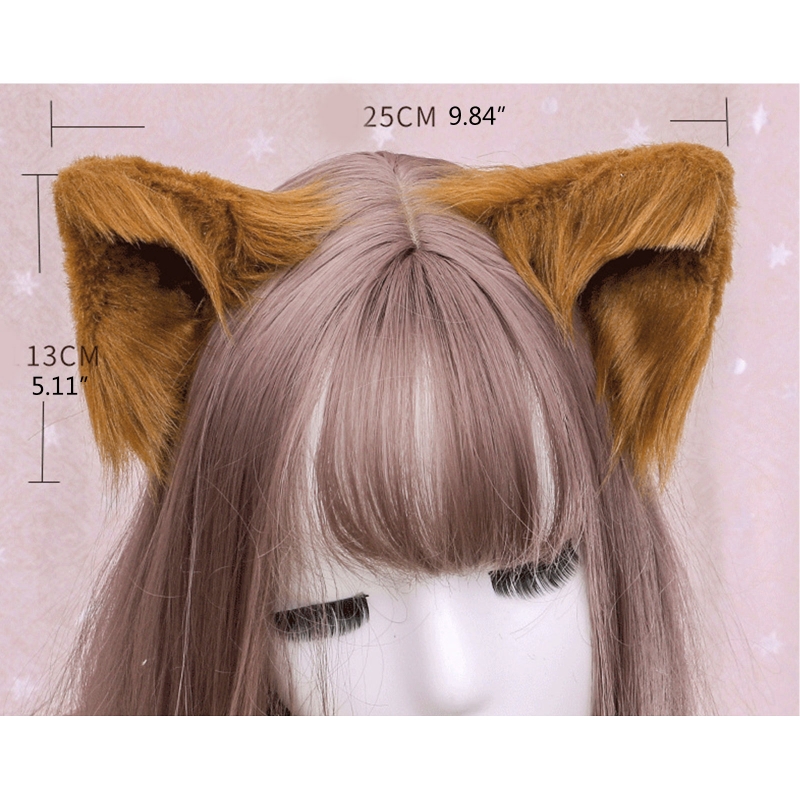 Lovely Furry Animal Beast Ears Hair Clip Anime Lolita Wolf Cat Cosplay Hairpins