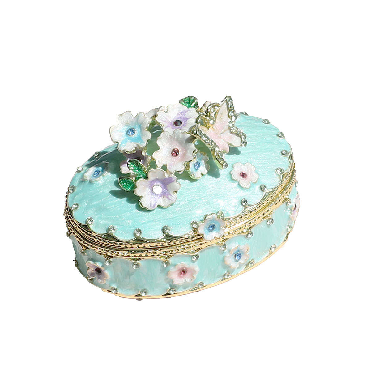 Jewelry Trinket Box Decorative Vintage Style Jewelry Organizer for Women Rhinestones Jewelry Storage Home Decor Unique Gift