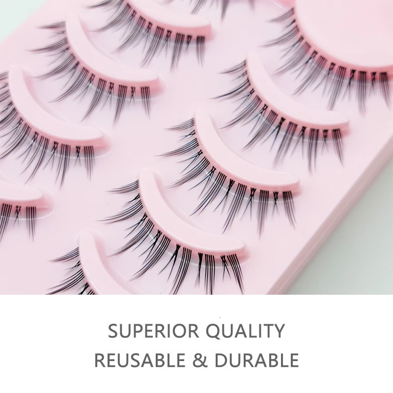 Manga Lashes Soft Natural Eyelashes Thick False Eyelashes Manga Eyelashes Daily Dating Makeup Eyelashes Lashes Wispy 240624