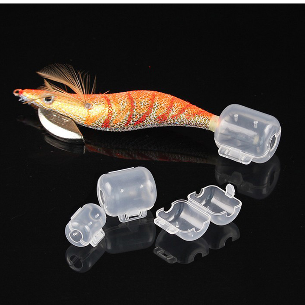 30pcs Octopus Squid Fishing Lures Jig Hook Protector Cover Prawn Shrimp Fishing Lure Bait Safety Caps Fishing Accessories Tools