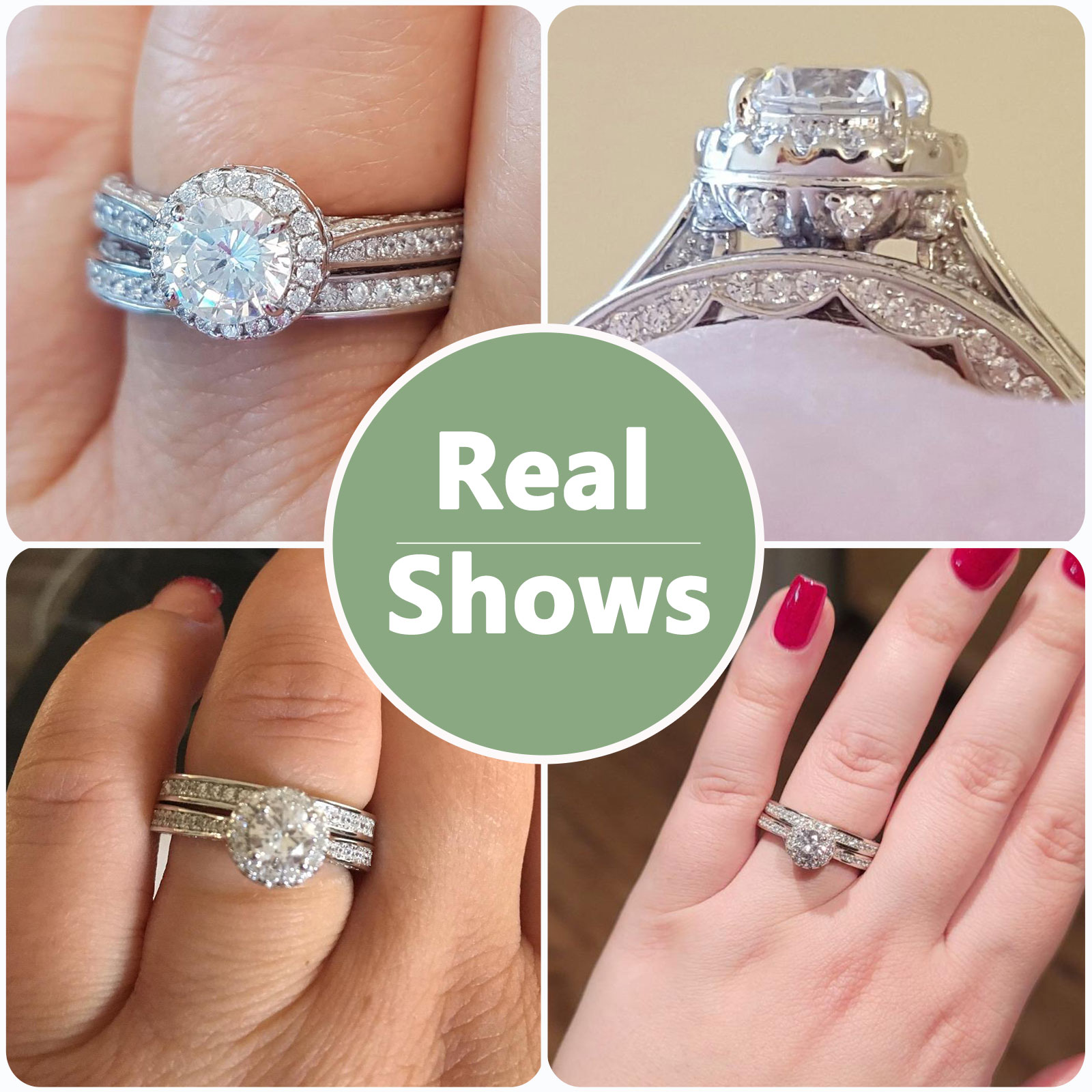 Newshe 2 Pieces Wedding Rings Set for Women Engagement 925 Sterling Silver 1.88Ct Brilliant Round White AAAAA Cz Ring Size 4-13