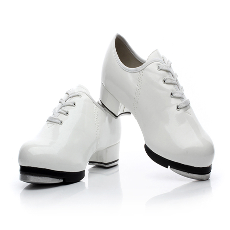 Tap Shoes Square Dance Shoes Children Men And Women Style Dancing Shoe Aluminum Alloy Tablets High-quality Light Leather PU HOT
