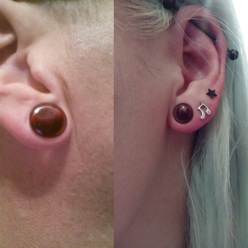 2Pcs/lot Red Liquid Blood Ear Plug Earrings Gauges Acrylic Ear Gauges 6-16mm Ear Expander body piercing Tunnels Jewelry Men
