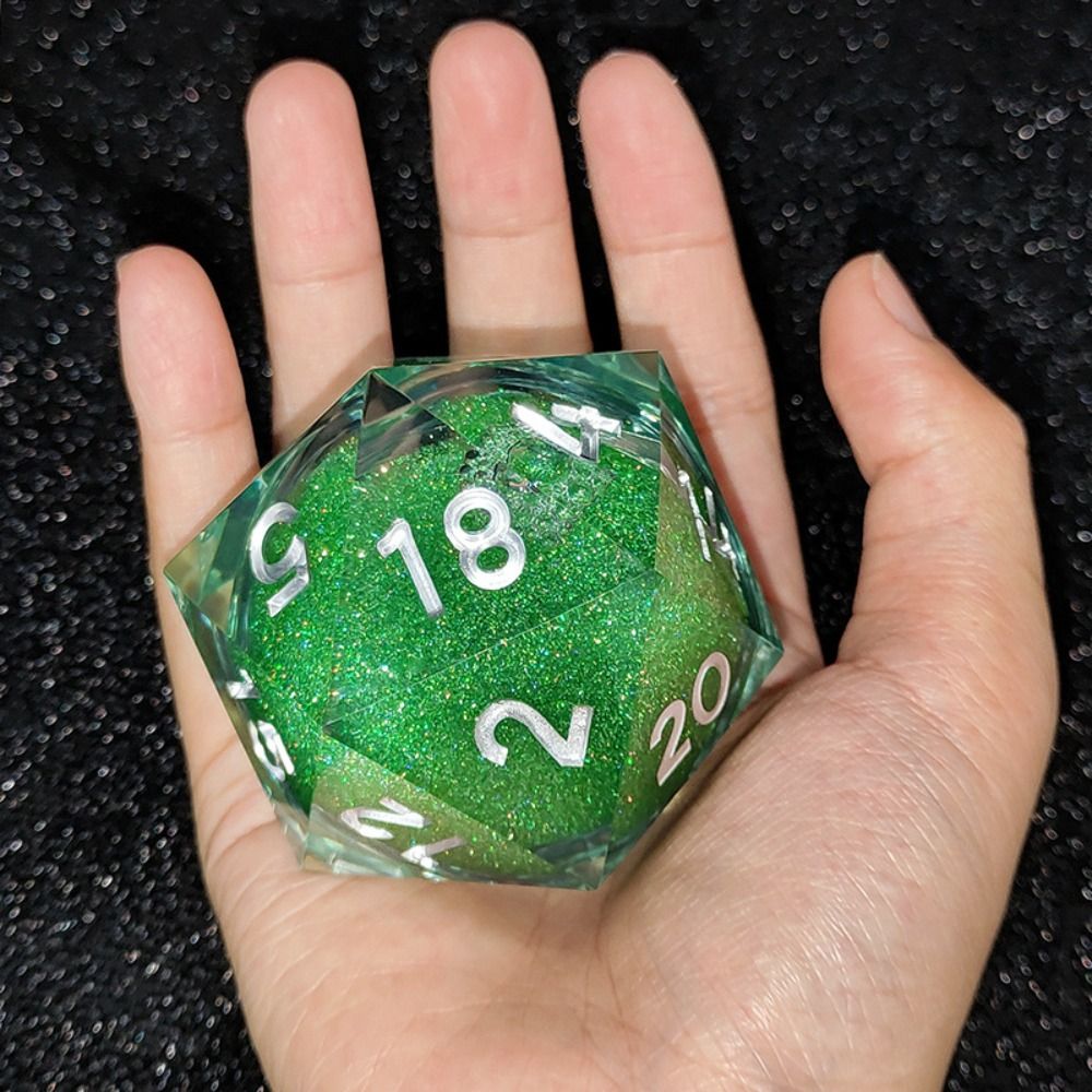 1PC Resin Fluid Dice DND D&D Flow Core Dice & Activity Eye & Ring Sharp Edge D and D Pathfinder Role Playing Games Dice