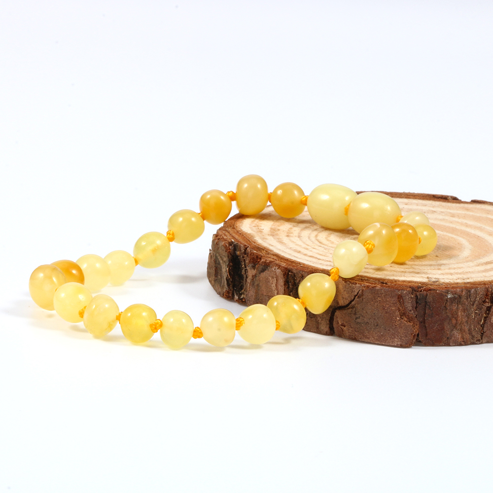 HAOHUPO Honey Amber Bracelets for Baby Anklets 14cm-20 cm Handmade Original Jewelry Baltic Ambar Beads for Women Adults gifts