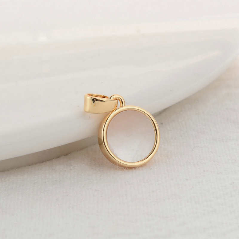 14K Gold Color Plated and Sheel Drop Round Shape Charms Pendants Jewelry Making Supplies Diy Accessories