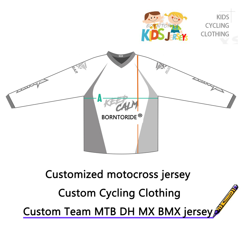 2024 Kid's Custom Made High Quality Team Club Logo Name DH Enduro Jersey MTB Cycle Shirts Bikecross Motocross Downhill T-shirts