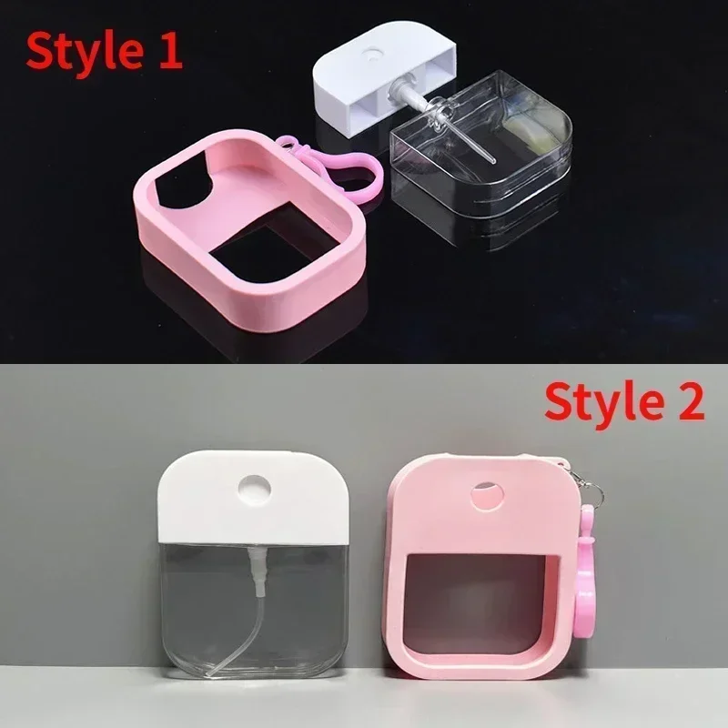 38ml Spray Small Sanitizing Spray Scented Vegan Hand Sanitizer Spray with Keychain Perfume Alcohol Water Bottle Travel