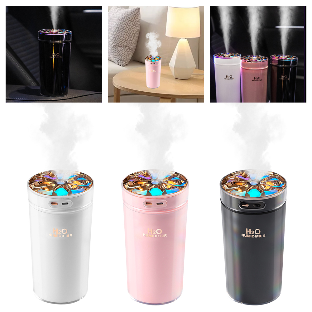 Air Freshener Colorful Night Light USB Powered Aroma Dual Mode Essential Oil Diffuser for Car Room Home Office