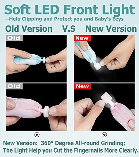 Baby Care Product Electric Nail Clipper Cutter Baby Nail Trimmer Upgraded Design with 6 Grinding Heads Safe for Your Baby Nail