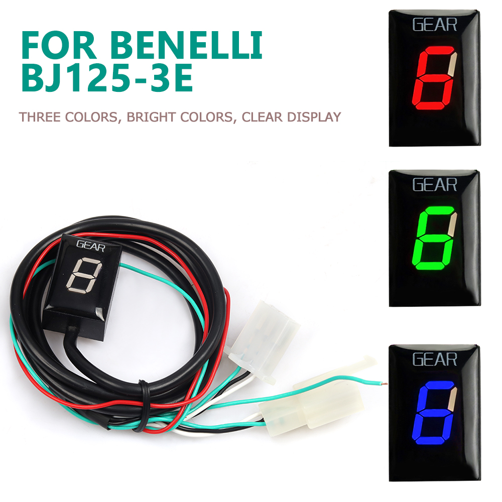 Gear Indicator Motorcycle 1-6 Level Ecu Plug Mount Speed Digital Display Meter Waterproof For Benelli TNT125 BJ125 BJ 125-3E