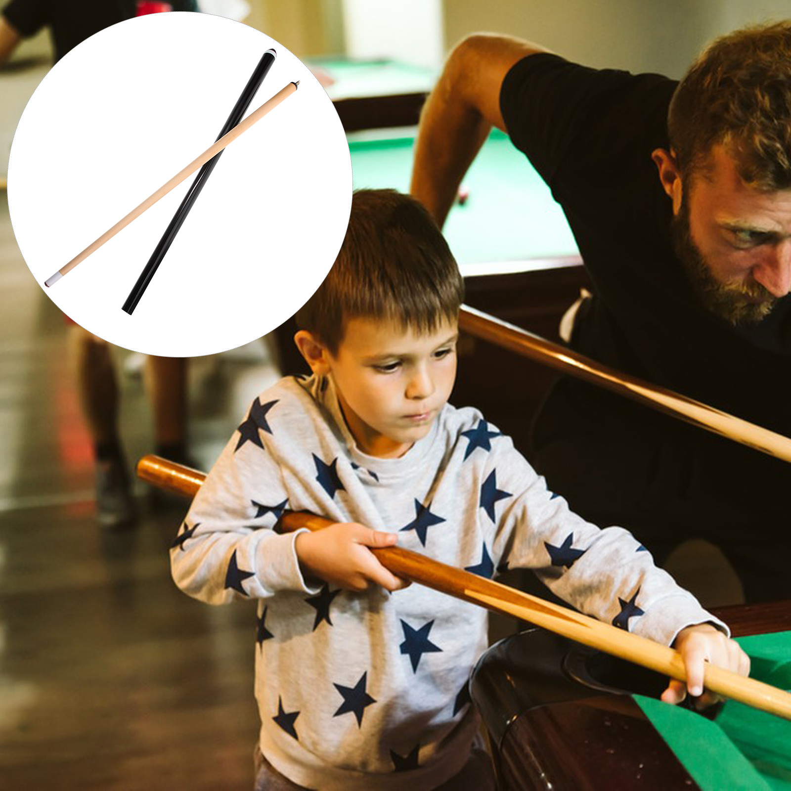 Small Wooden Pool Cue Kids Use Short Pool Stick Portable Pool Cue Stick Kids Billiard Training Pool Cue
