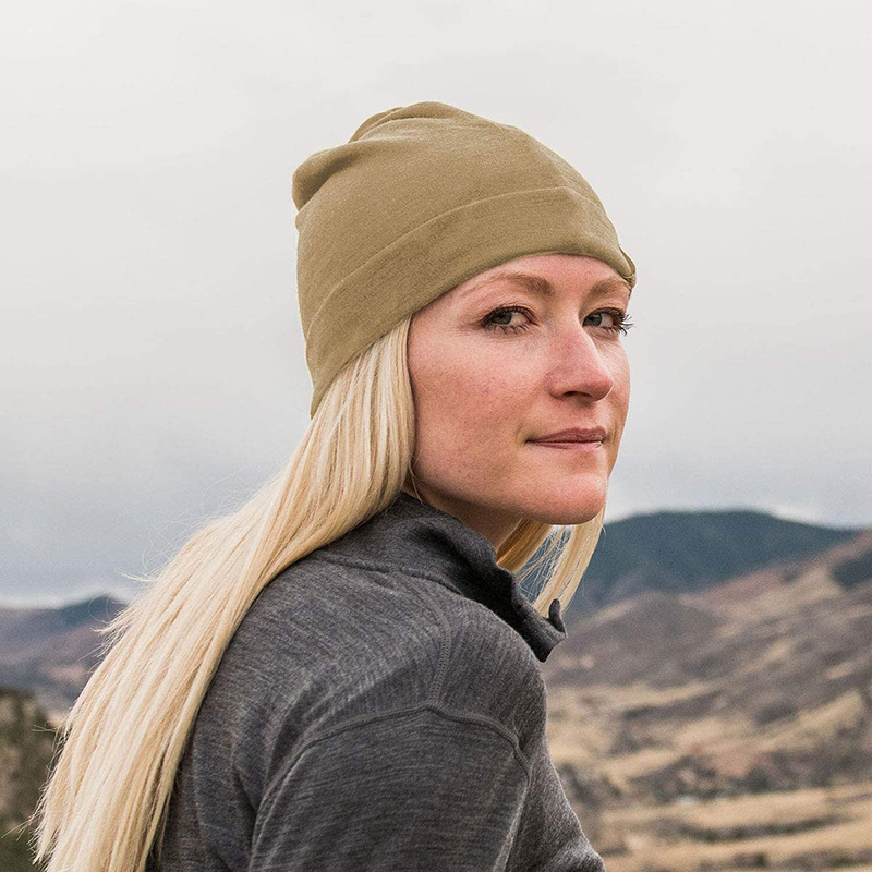 Unisex Merino Wool 230 Cuffed Beanie Hat Layer Winter Warm Knitted Hats 100% Merino Wool Ridge Cuff Wool Cap Men Women Christmas