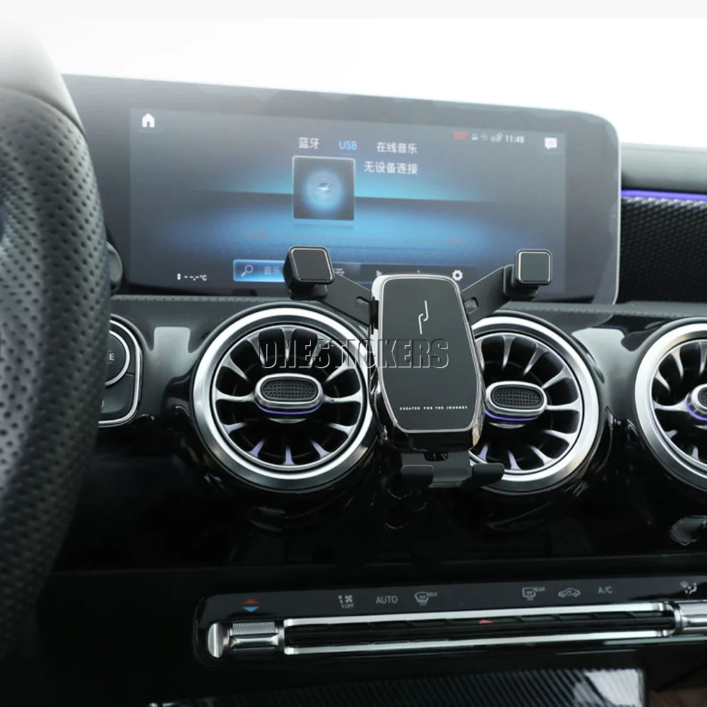 For Mercedes Benz A CLA Class W177 V177 C118 W118 A180/A200/A220/250 Car Mobile Phone Holder Air Outlet Snap Bracket Accessories