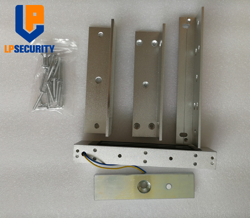 180KG Single Door Electrical Magnetic Lock With 180 ZL Bracket Magnetic Lock