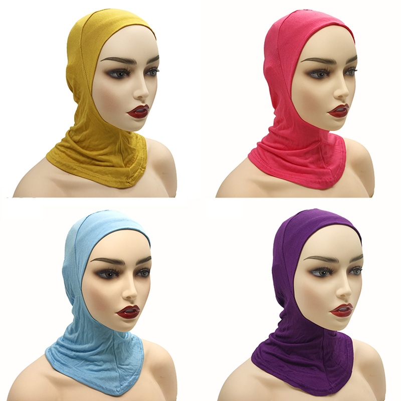 Underscarf Hot sale Soft Muslim Full Cover Inner Women's Hijab Cap Headscarf Islamic Long Shawl Wrap Neck Head Bonnet Hat