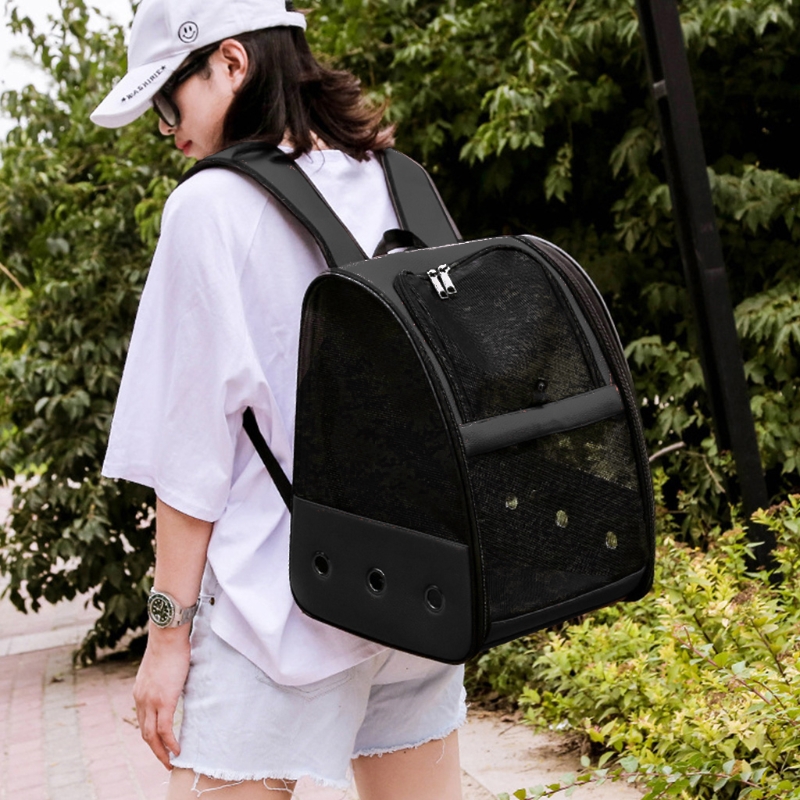 Bird Cage Breathable Carrier Backpack Foldable Lightweight Outdoor Travel Multi Purpose PU Mesh Pet Parakeet Parrot Bag