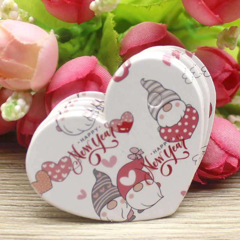 New sale 100pcs Paper Heart Shaped Merry Christmas Tags DIY Handmade Wedding Party jewlery packaging earring cards