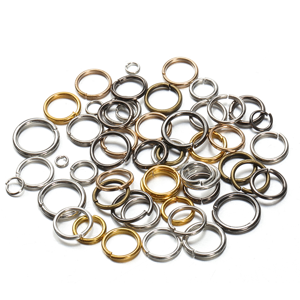 200pcs/lot 3 4 5 6 8 10 mm Jump Rings Split Rings Single Circle Open Loop Connectors Diy Accessories for Jewelry Making Supplies