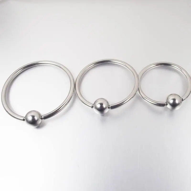 10pcs/Set Surgical Steel Large Size Captive Beads Lip Rings BCR Nipple Eyebrow Tragus Ear Hoop Earrings Piercing Body Jewelry