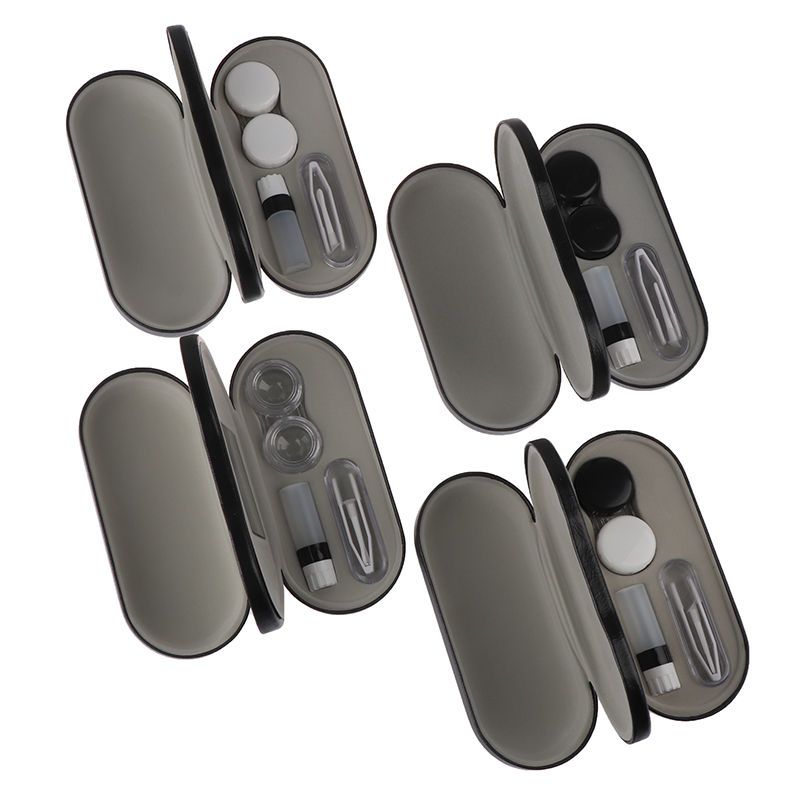 Handmade Creative Dual Use Glasses Case Double Layer Box Multi-purpose Contact Lens Boxes For Men Women Unisex