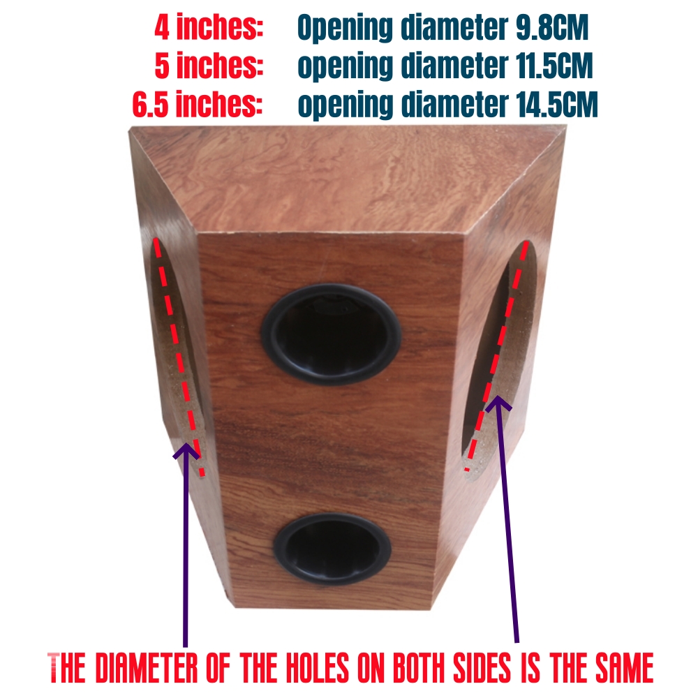 DIY Car Audio Modification, Triangular Speaker Empty The Shell, Full Audio Passive 4/5/6-inch Car/Home Subwoofer Speaker Box