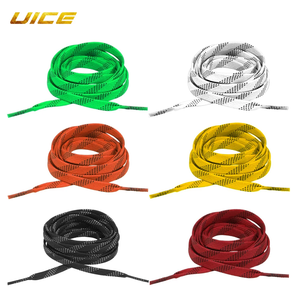 Ice Hockey Shoelaces 84/96/108/120in Box-Packed Ice Hockey Skate Laces Dual Layer Braid Extra Reinforced Waxed Tip Shoelace