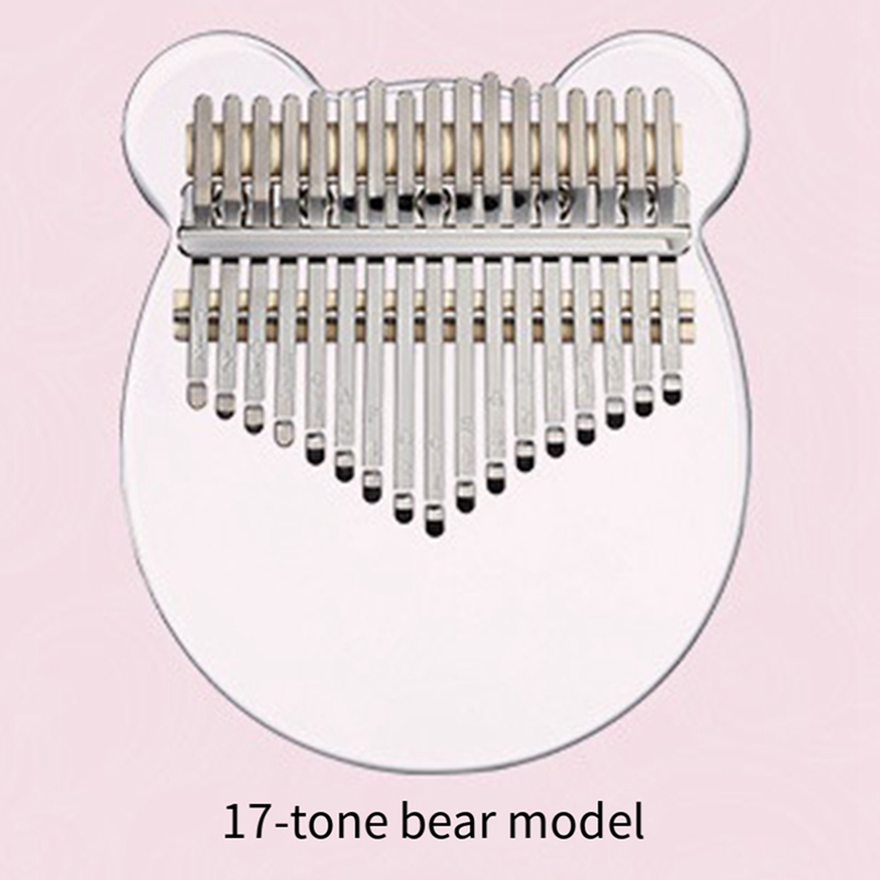 Kalimba 17 Keys Thumb Piano, Clear Transparent Acrylic Finger Piano Instrument Easy Install Easy To Use