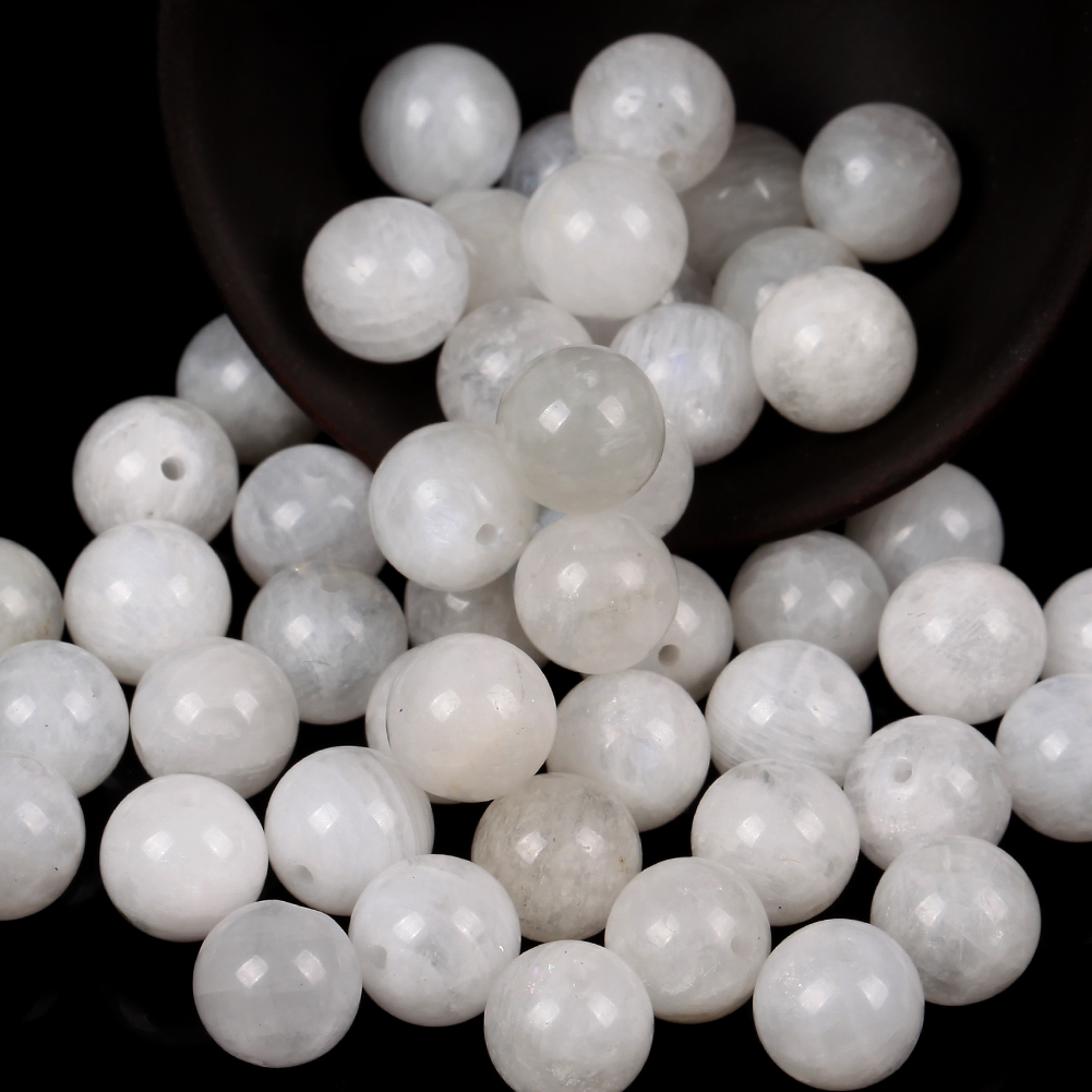 Natural Blue Moonstone Stone Round Gemstone Loose Spacer Bead For Jewelry Making 6/8/10/12mm DIY Bracelet Necklace