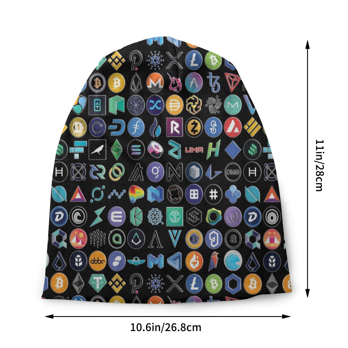 Bonnet Femme Knit Hat Hip Hop Crypto Coins Altcoin Blockchain Logo Beanie Cap Outdoor Bitcoin Ethereum Beanies Cap For Men Women