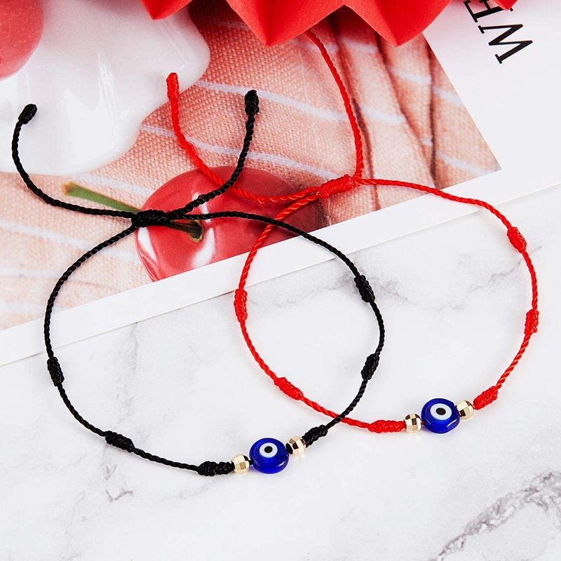 Turkish Lucky Evil Eye Rope Bracelets for Women Handmade Braided Rope Lucky Friendship Jewelry Red Bracelet Female